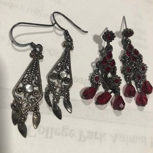 Silver Dangling Earrings (2 pairs)